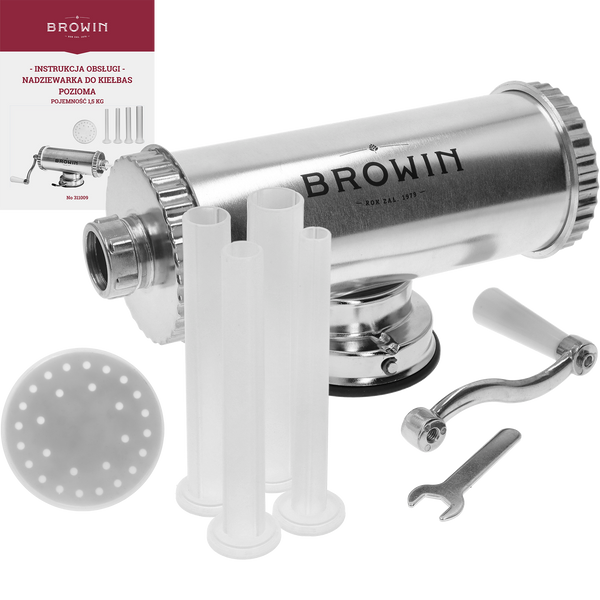Ковбасний наповнювач Browin 1,5 кг горизонтальний з насадками 311009 фото