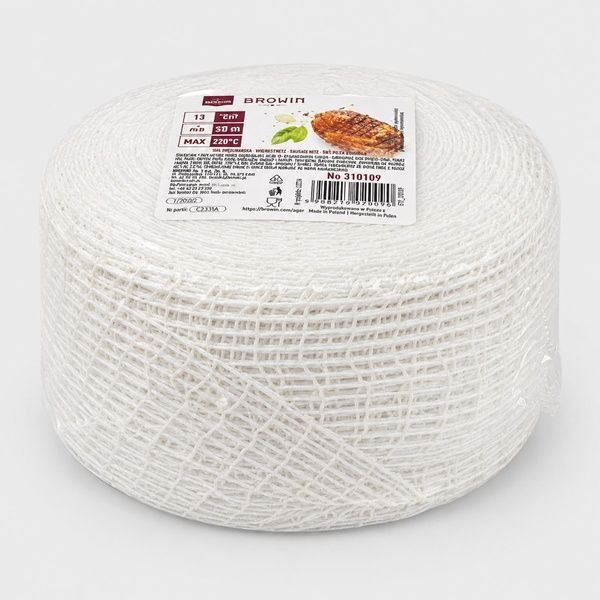 Сітка ковбасна Browin біла 15 см, 50 м, до 220&deg;C 310109 фото