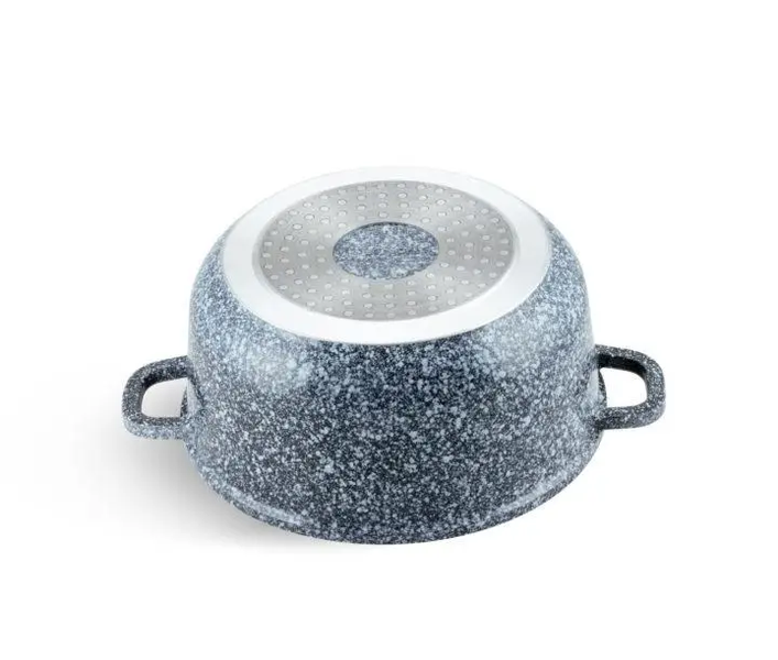 Каструля-казан Edenberg з гранітним покриттям та скляною кришкою 4.5 л кругла сіра 3978 фото