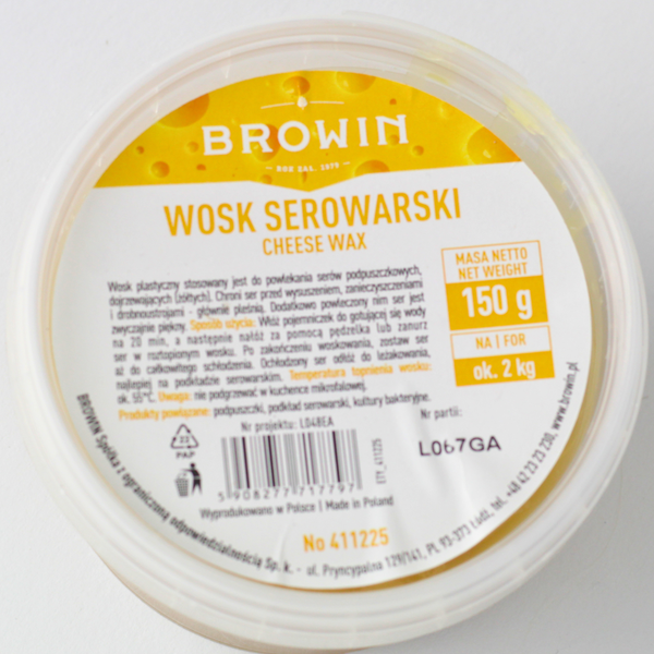 Віск Browin 150 г для сироваріння, харчовий, для твердих сирів 411225 фото