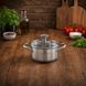Кастрюля Edenberg с крышкой, 2 л, трёхслойная, 3D соты, из нержавеющей стали 17051 фото 1